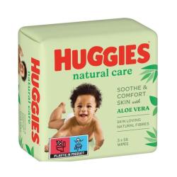 Huggies detsk obrsky 3x56ks Natural Care Aloe Vera