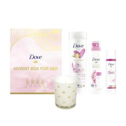 Kazeta:  Dove SF 200ml + DEO 100ml + TM 250ml + Sviecka 1ks